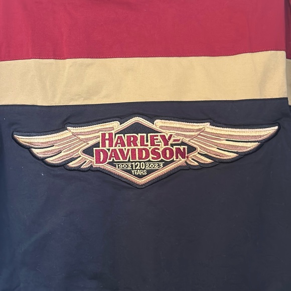 Harley-Davidson 1W Top 120th Anniversary Elemental Zip Front Color Block NWT - Picture 6 of 10